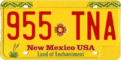 NM license plate 955TNA