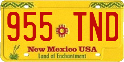 NM license plate 955TND