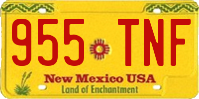 NM license plate 955TNF