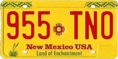 NM license plate 955TNO