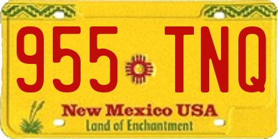 NM license plate 955TNQ