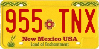 NM license plate 955TNX