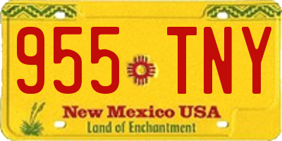 NM license plate 955TNY