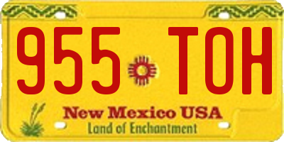 NM license plate 955TOH