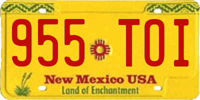NM license plate 955TOI