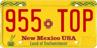 NM license plate 955TOP