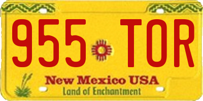 NM license plate 955TOR