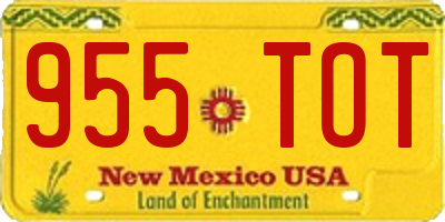 NM license plate 955TOT