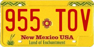 NM license plate 955TOV
