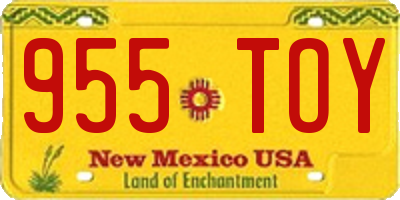 NM license plate 955TOY