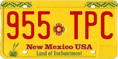 NM license plate 955TPC