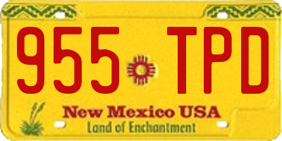 NM license plate 955TPD