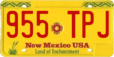 NM license plate 955TPJ