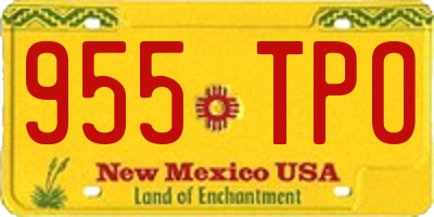 NM license plate 955TPO