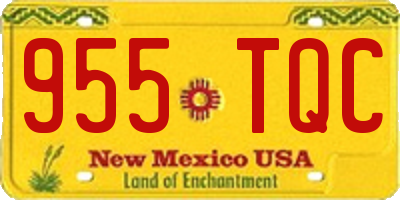 NM license plate 955TQC