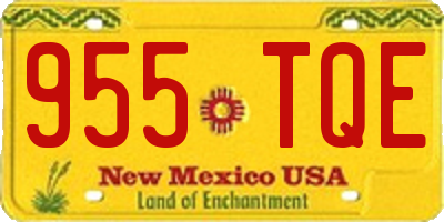 NM license plate 955TQE