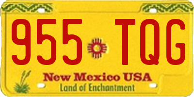 NM license plate 955TQG
