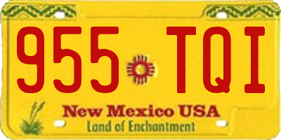 NM license plate 955TQI