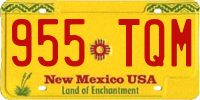 NM license plate 955TQM