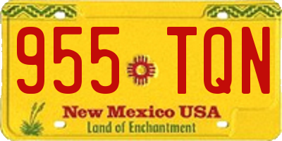 NM license plate 955TQN