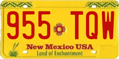 NM license plate 955TQW