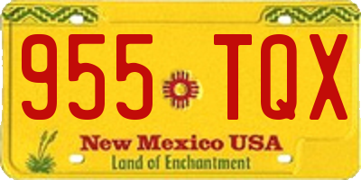 NM license plate 955TQX