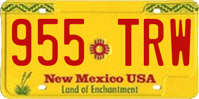 NM license plate 955TRW