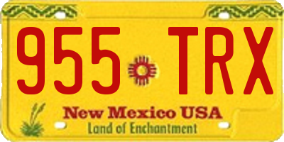 NM license plate 955TRX