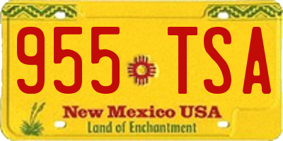 NM license plate 955TSA