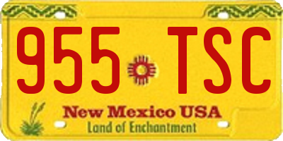 NM license plate 955TSC