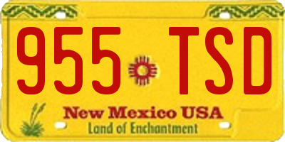 NM license plate 955TSD