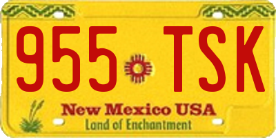 NM license plate 955TSK