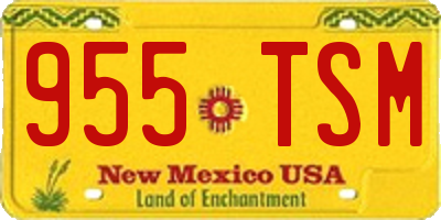 NM license plate 955TSM