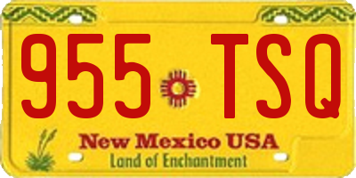 NM license plate 955TSQ