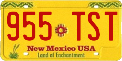 NM license plate 955TST