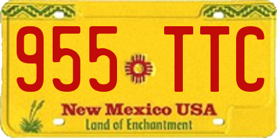 NM license plate 955TTC