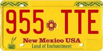 NM license plate 955TTE