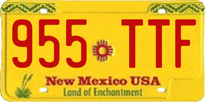 NM license plate 955TTF
