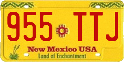 NM license plate 955TTJ
