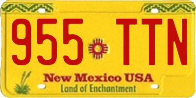 NM license plate 955TTN