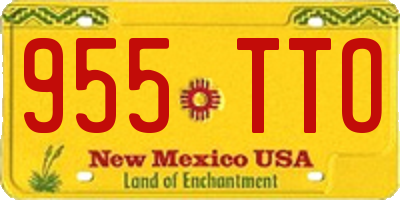 NM license plate 955TTO