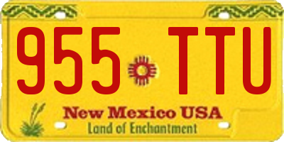 NM license plate 955TTU