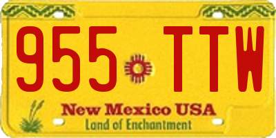 NM license plate 955TTW