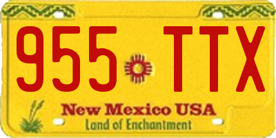 NM license plate 955TTX