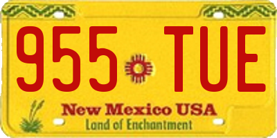 NM license plate 955TUE