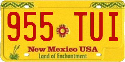 NM license plate 955TUI