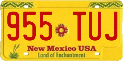NM license plate 955TUJ