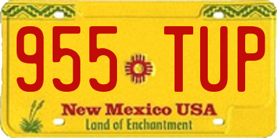NM license plate 955TUP