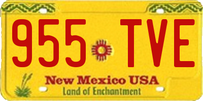 NM license plate 955TVE