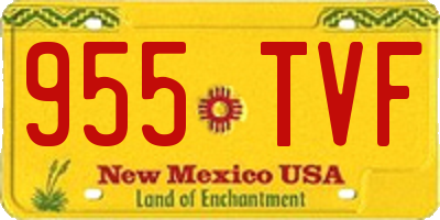 NM license plate 955TVF